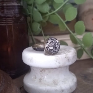 Crushed Pyrite Ring