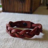 Braided Leather Bracelets {Redwood}