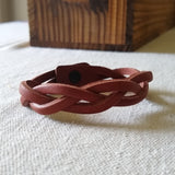 Braided Leather Bracelets {Redwood}