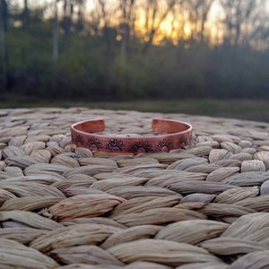 Hand-stamped Patterned Cuff Bracelet {Sunrise}