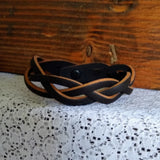 Braided Leather Bracelets {Black+Tan}