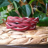 Braided Leather Bracelets {Chili}
