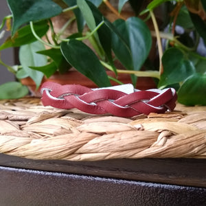 Braided Leather Bracelets {Chili}